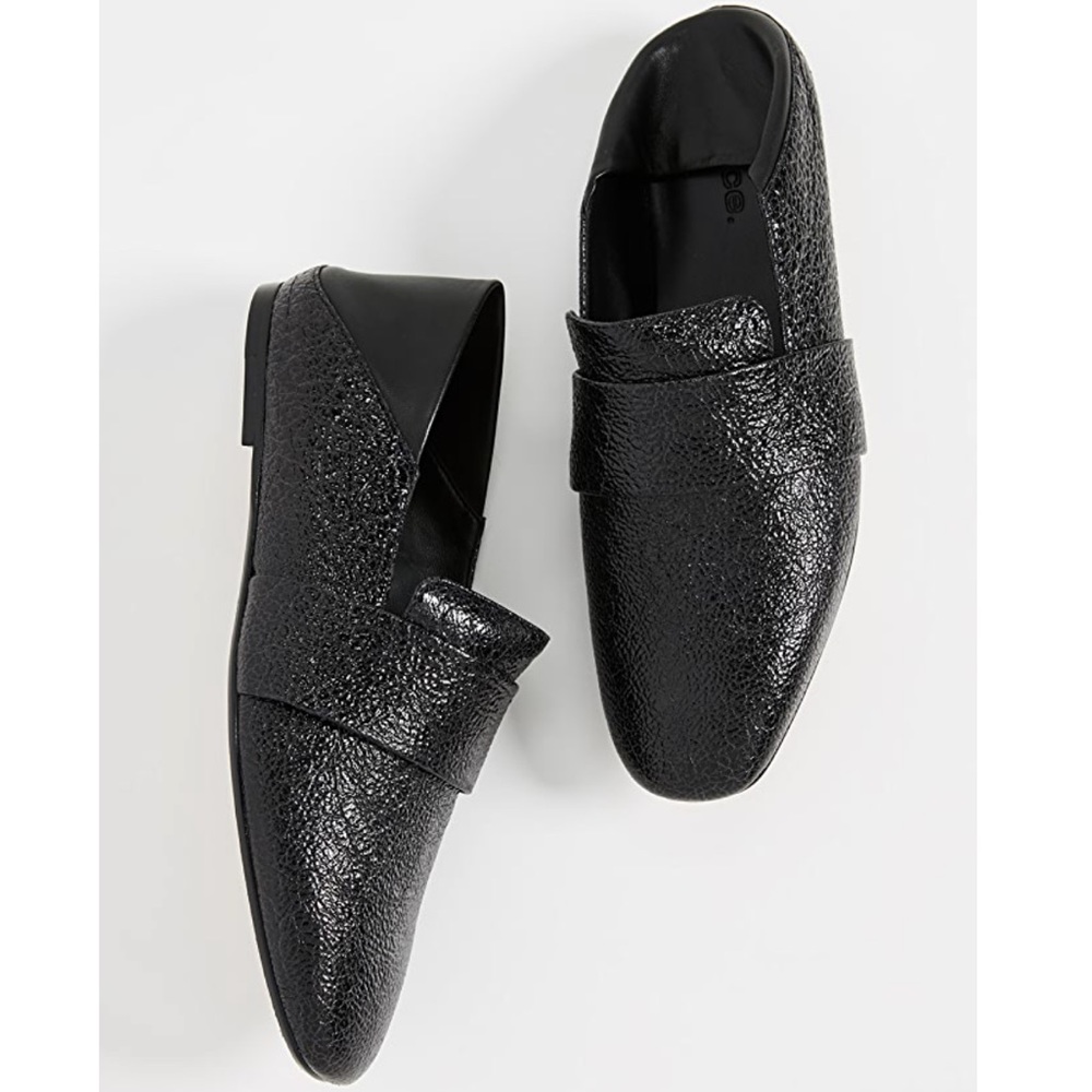 VINCE Women’s black patent leather Harris Slip On Casual loafers NIB 11